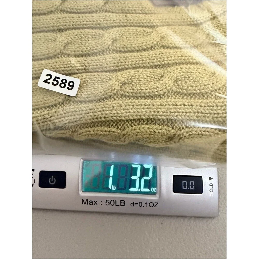 Vintage Liz Claiborne Pullover Cotton Cable Knit Sweater Size XL Olive Green